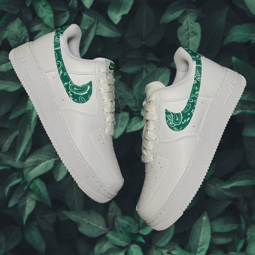 Nike Air Force 1 '07 Essential White Green Paisley DH4406-102 Women's Size  9