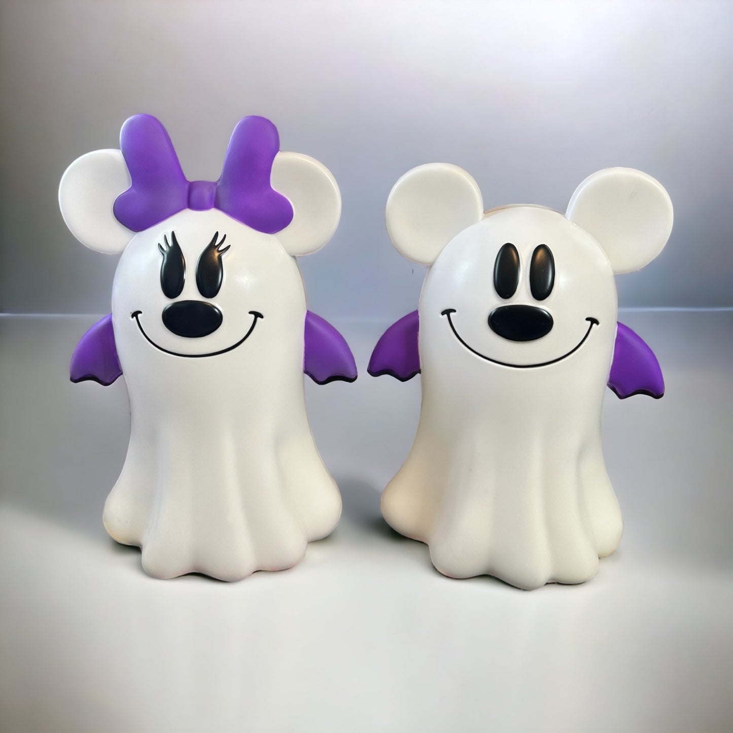 Disney Halloween Lighted Mickey & Minnie Ghost Blow Mold 2'