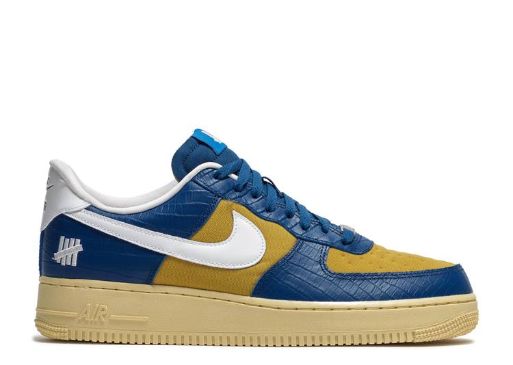 Nike Air Force 1 Low Undefeated Dunk Vs. AF1 Croc Blue Yellow