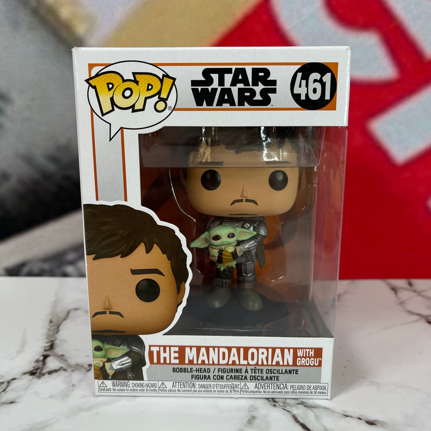 Star Wars: The Mandalorian Funko Pop! The Mandalorian Holding Grogu #461