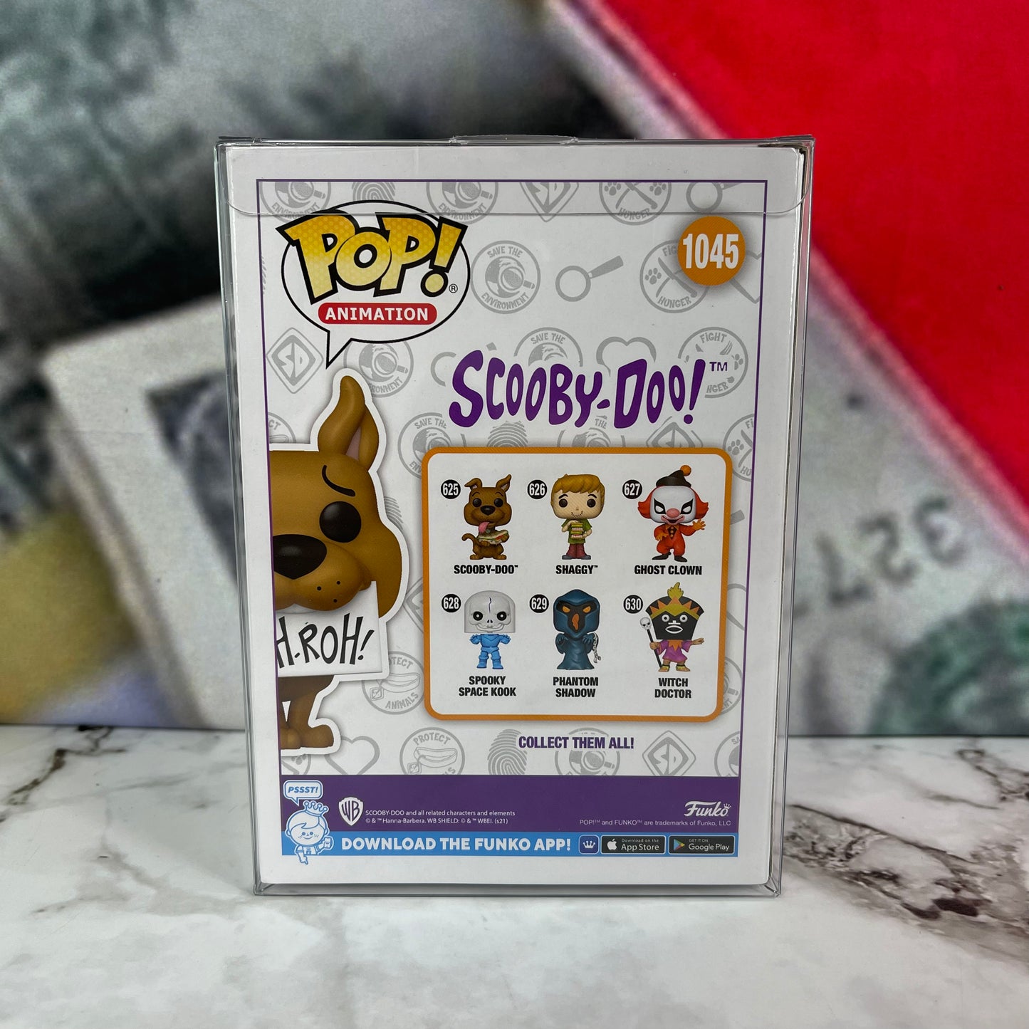 Scooby-Doo! Funko Pop! Scooby-Doo (Ruh-Roh!) Special Edition #1045 + Pop Protector