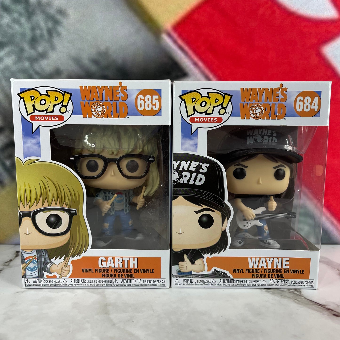 Funko Pop! Wayne's World Wayne #684 and Garth #685 Set
