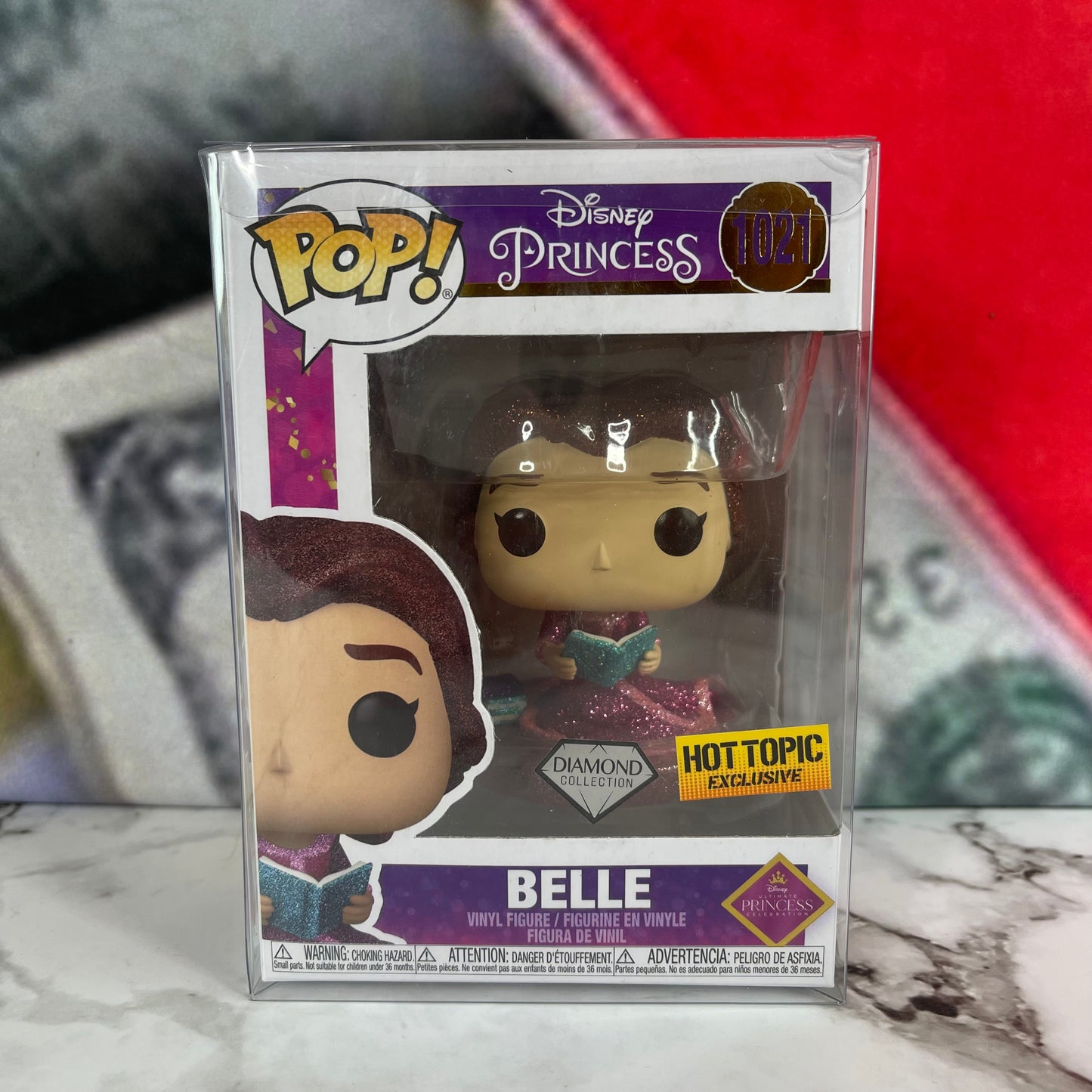 Disney: Ultimate Princess Funko Pop! Belle Hot Topic Exclusive (Diamond Glitter) #1021