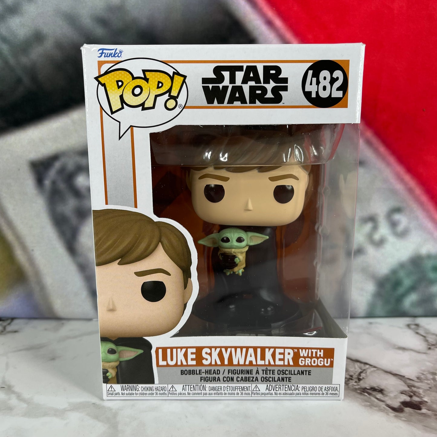 Star Wars: The Mandalorian Funko Pop! Luke Skywalker (with Grogu) #482