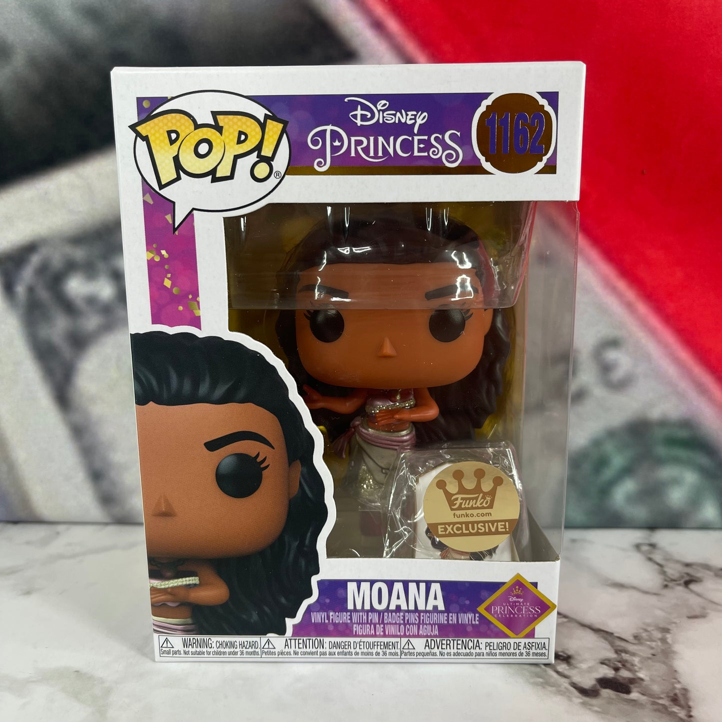 Funko Pop! # 1162 Disney Ultimate Princess Moana w/pin Funko Shop Exclusive