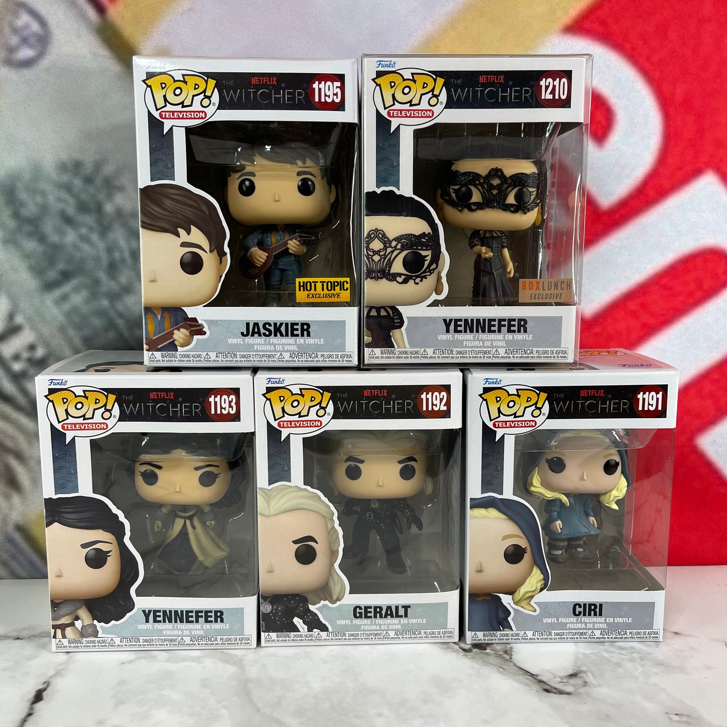 Funko Pop! The Witcher Bundle/Lot Box Lunch & Hot Topic Exclusive