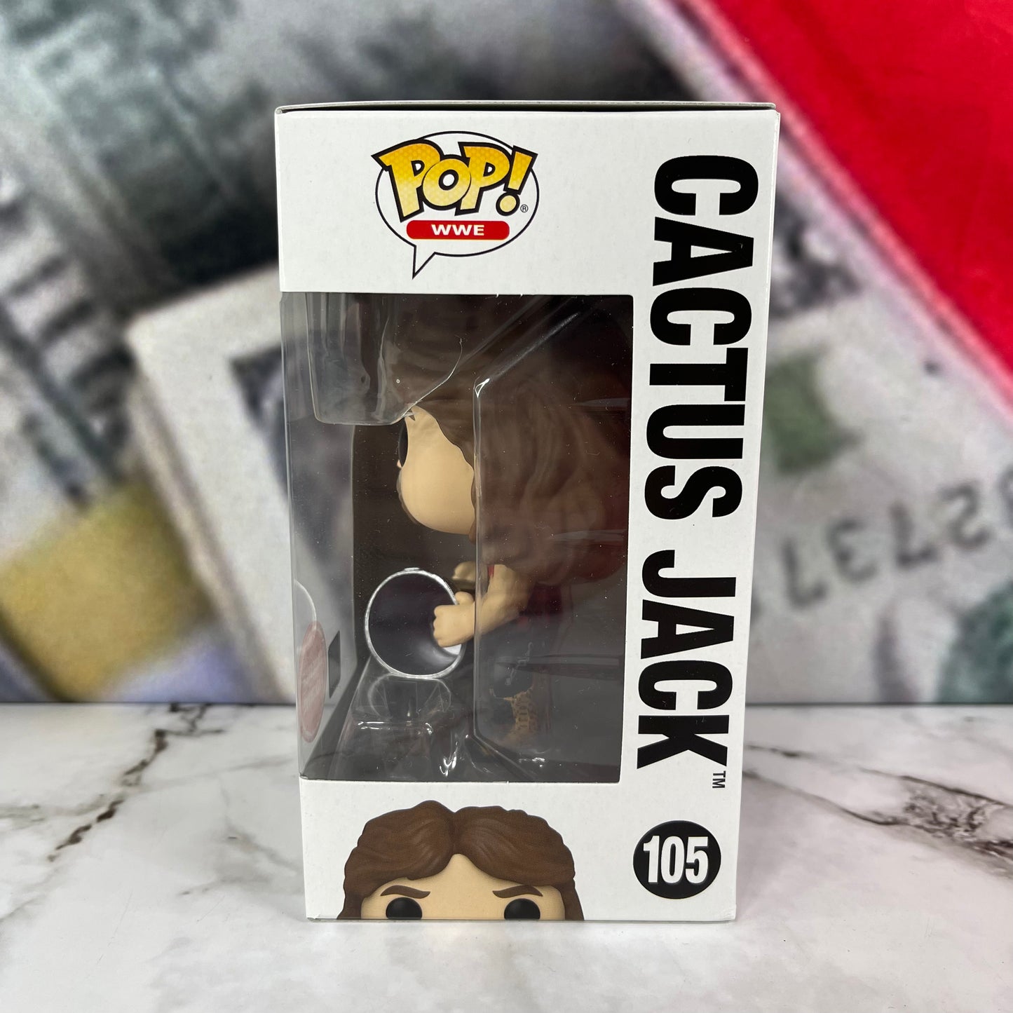 WWE Funko Pop! Cactus Jack (with Trash Can)(with Enamel Pin) #105